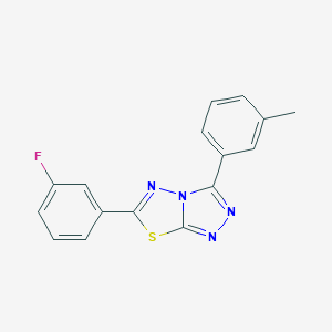 molecular formula C16H11FN4S B286865 6-(3-Fluorophenyl)-3-(3-methylphenyl)[1,2,4]triazolo[3,4-b][1,3,4]thiadiazole 