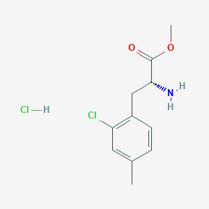 molecular formula C11H15Cl2NO2 B2868650 methyl (2R)-2-amino-3-(2-chloro-4-methylphenyl)propanoate;hydrochloride CAS No. 2550996-47-7