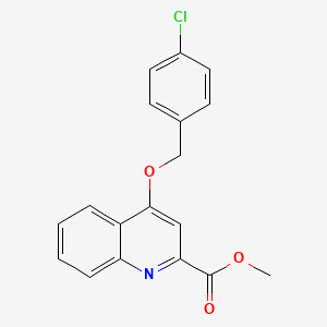 molecular formula C18H14ClNO3 B2868654 4-氰基-N-(3-{[5-(4-甲氧基苯基)-1,3,4-恶二唑-2-基]甲氧基}苯基)苯甲酰胺 CAS No. 1358411-66-1