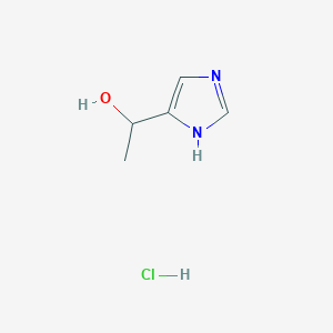 molecular formula C5H9ClN2O B2868660 1-(1H-Imidazol-4-yl)ethanol hydrochloride CAS No. 62256-53-5