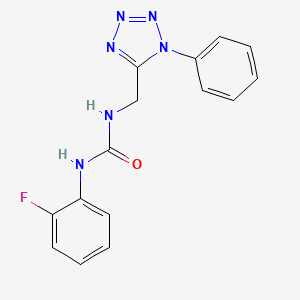 molecular formula C15H13FN6O B2868661 1-(2-氟苯基)-3-((1-苯基-1H-四唑-5-基)甲基)脲 CAS No. 951516-75-9