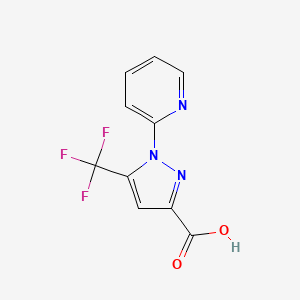 molecular formula C10H6F3N3O2 B2868665 1-(Pyridin-2-yl)-5-(trifluoromethyl)-1H-pyrazole-3-carboxylic acid CAS No. 2137681-57-1