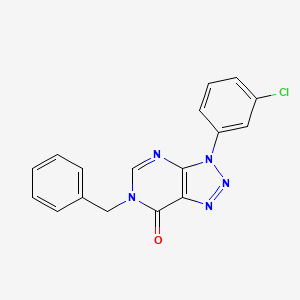 molecular formula C17H12ClN5O B2868669 6-苄基-3-(3-氯苯基)三唑并[4,5-d]嘧啶-7-酮 CAS No. 892481-18-4