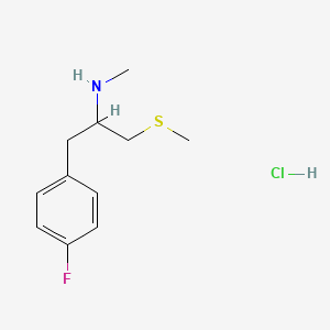 molecular formula C11H17ClFNS B2868674 [1-(4-Fluorophenyl)-3-(methylsulfanyl)propan-2-yl](methyl)amine hydrochloride CAS No. 2225147-50-0