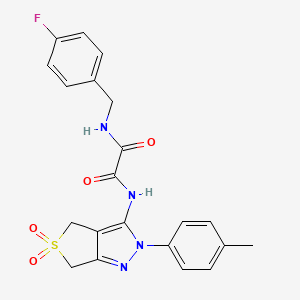 N1-(5,5-dioxido-2-(p-tolyl)-4,6-dihydro-2H-thieno[3,4-c]pyrazol-3-yl)-N2-(4-fluorobenzyl)oxalamide