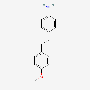 molecular formula C15H17NO B2868680 4-[2-(4-甲氧基苯基)乙基]苯胺 CAS No. 14802-10-9