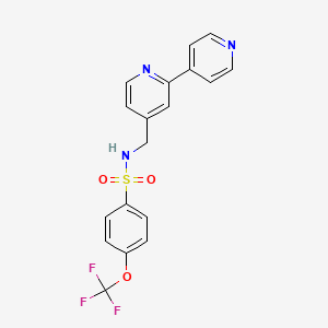 molecular formula C18H14F3N3O3S B2868688 N-([2,4'-联吡啶]-4-基甲基)-4-(三氟甲氧基)苯磺酰胺 CAS No. 2097934-64-8