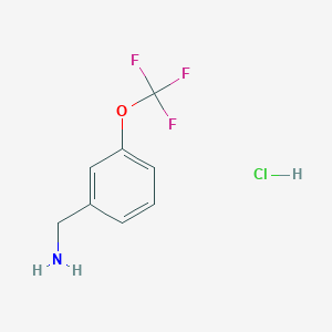 molecular formula C8H9ClF3NO B2868690 [3-(Trifluoromethoxy)phenyl]methanamine hydrochloride CAS No. 943843-60-5