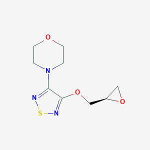 molecular formula C9H13N3O3S B028687 4-[4-[(2R)-2-Oxiranylmethoxy]-1,2,5-thiadiazol-3-YL]-morpholine CAS No. 741719-53-9