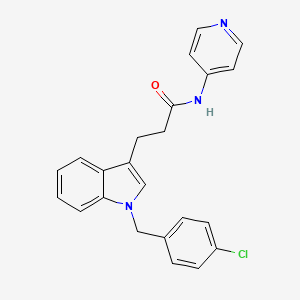 molecular formula C23H20ClN3O B2868711 N-(吡啶-4-基)-3-[1-(4-氯苄基)吲哚-3-基]-丙酰胺 CAS No. 796041-65-1