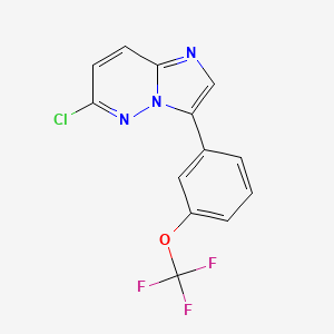 molecular formula C13H7ClF3N3O B2868717 6-Chloro-3-(3-(trifluoromethoxy)phenyl)imidazo[1,2-b]pyridazine CAS No. 928337-00-2