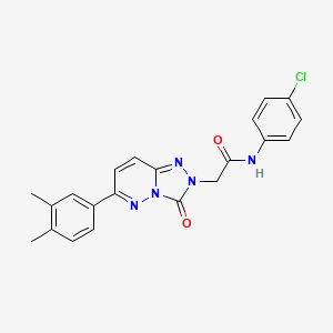 molecular formula C21H18ClN5O2 B2868726 N-(4-chlorophenyl)-2-(6-(3,4-dimethylphenyl)-3-oxo-[1,2,4]triazolo[4,3-b]pyridazin-2(3H)-yl)acetamide CAS No. 1251613-66-7