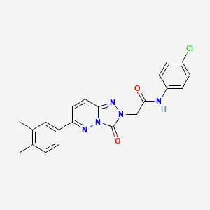 molecular formula C21H18ClN5O2 B2868726 N-(4-氯苯基)-2-(6-(3,4-二甲基苯基)-3-氧代-[1,2,4]三唑并[4,3-b]嘧啶-2(3H)-基)乙酰胺 CAS No. 1251613-66-7