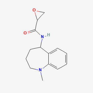 molecular formula C14H18N2O2 B2868727 N-(1-Methyl-2,3,4,5-tetrahydro-1-benzazepin-5-yl)oxirane-2-carboxamide CAS No. 2411221-33-3