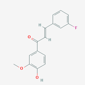 (E)-3-(3-fluorophenyl)-1-(4-hydroxy-3-methoxyphenyl)prop-2-en-1-one