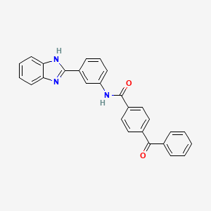 molecular formula C27H19N3O2 B2868736 N-[3-(1H-苯并咪唑-2-基)苯基]-4-苯甲酰苯甲酰胺 CAS No. 477537-78-3
