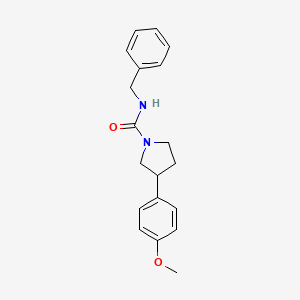 molecular formula C19H22N2O2 B2868742 N-benzyl-3-(4-methoxyphenyl)pyrrolidine-1-carboxamide CAS No. 1209684-53-6