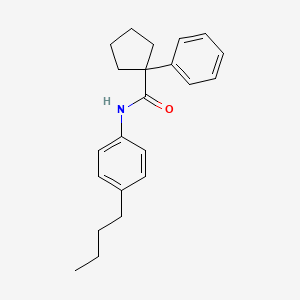 molecular formula C22H27NO B2868746 N-(4-丁基苯基)(苯基环戊基)甲酰胺 CAS No. 1024253-13-1