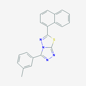molecular formula C20H14N4S B286875 3-(3-Methylphenyl)-6-(1-naphthyl)[1,2,4]triazolo[3,4-b][1,3,4]thiadiazole 