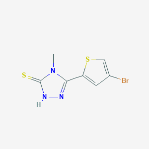 molecular formula C7H6BrN3S2 B2868753 5-(4-bromothiophen-2-yl)-4-methyl-4H-1,2,4-triazole-3-thiol CAS No. 828274-88-0