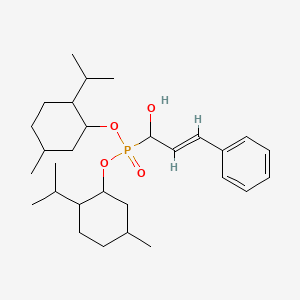 molecular formula C29H47O4P B2868757 (E)-1-bis[(5-methyl-2-propan-2-ylcyclohexyl)oxy]phosphoryl-3-phenylprop-2-en-1-ol CAS No. 474621-37-9
