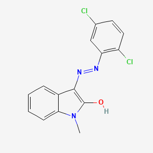 molecular formula C15H11Cl2N3O B2868759 1-methyl-1H-indole-2,3-dione 3-[N-(2,5-dichlorophenyl)hydrazone] CAS No. 320422-24-0
