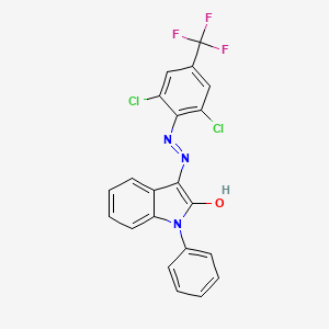 1-phenyl-1H-indole-2,3-dione 3-{N-[2,6-dichloro-4-(trifluoromethyl)phenyl]hydrazone}