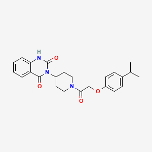 molecular formula C24H27N3O4 B2868773 3-(1-(2-(4-isopropylphenoxy)acetyl)piperidin-4-yl)quinazoline-2,4(1H,3H)-dione CAS No. 2034532-32-4