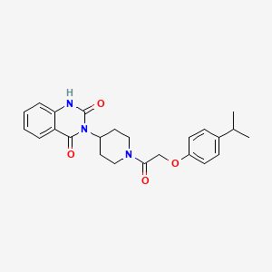 molecular formula C24H27N3O4 B2868773 3-(1-(2-(4-异丙苯氧基)乙酰)哌啶-4-基)喹唑啉-2,4(1H,3H)-二酮 CAS No. 2034532-32-4