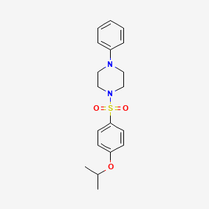 molecular formula C19H24N2O3S B2868783 1-((4-(异丙氧基)苯基)磺酰基)-4-苯基哌嗪 CAS No. 1024523-04-3