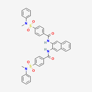 molecular formula C38H32N4O6S2 B2868784 N,N'-(naphthalene-2,3-diyl)bis(4-(N-methyl-N-phenylsulfamoyl)benzamide) CAS No. 389076-67-9
