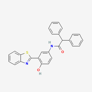 molecular formula C27H20N2O2S B2868795 N-(3-(benzo[d]thiazol-2-yl)-4-hydroxyphenyl)-2,2-diphenylacetamide CAS No. 301307-80-2