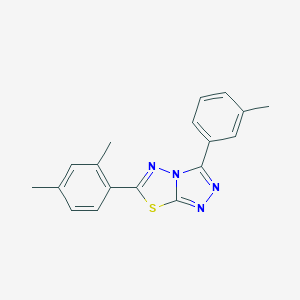 molecular formula C18H16N4S B286880 6-(2,4-Dimethylphenyl)-3-(3-methylphenyl)[1,2,4]triazolo[3,4-b][1,3,4]thiadiazole 
