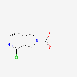 molecular formula C12H15ClN2O2 B2868808 叔丁基 4-氯-1,3-二氢吡咯并[3,4-c]吡啶-2-羧酸酯 CAS No. 2416229-04-2