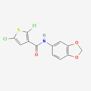 molecular formula C12H7Cl2NO3S B2868818 N-(benzo[d][1,3]dioxol-5-yl)-2,5-dichlorothiophene-3-carboxamide CAS No. 476627-60-8