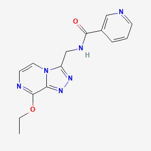 molecular formula C14H14N6O2 B2868834 N-((8-ethoxy-[1,2,4]triazolo[4,3-a]pyrazin-3-yl)methyl)nicotinamide CAS No. 2034415-45-5