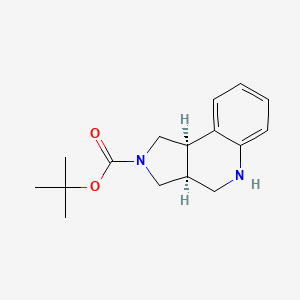 molecular formula C16H22N2O2 B2868835 叔丁基(3AS,9BR)-1H,3H,3AH,4H,5H,9BH-吡咯并[3,4-C]喹啉-2-羧酸盐 CAS No. 1422344-51-1