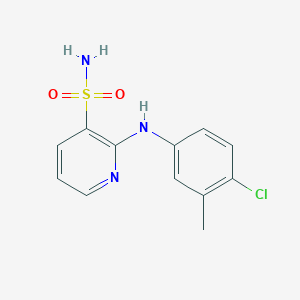 molecular formula C12H12ClN3O2S B2868841 2-[(4-Chloro-3-methylphenyl)amino]pyridine-3-sulfonamide CAS No. 1340970-32-2