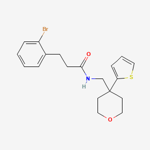 molecular formula C19H22BrNO2S B2868845 3-(2-溴苯基)-N-((4-(噻吩-2-基)四氢-2H-吡喃-4-基)甲基)丙酰胺 CAS No. 1798027-60-7