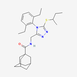 molecular formula C28H40N4OS B2868862 N-[[5-butan-2-ylsulfanyl-4-(2,6-diethylphenyl)-1,2,4-triazol-3-yl]methyl]adamantane-1-carboxamide CAS No. 477300-60-0
