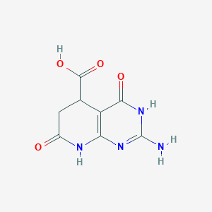 molecular formula C8H8N4O4 B2868865 2-氨基-4,7-二氧代-3,4,5,6,7,8-六氢吡啶并[2,3-d]嘧啶-5-羧酸 CAS No. 940985-31-9