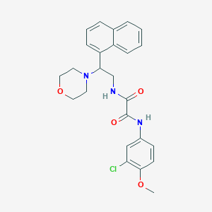 N1-(3-chloro-4-methoxyphenyl)-N2-(2-morpholino-2-(naphthalen-1-yl)ethyl)oxalamide