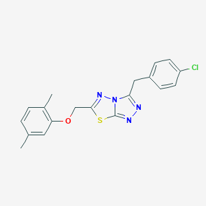 molecular formula C19H17ClN4OS B286887 [3-(4-Chlorobenzyl)[1,2,4]triazolo[3,4-b][1,3,4]thiadiazol-6-yl]methyl 2,5-dimethylphenyl ether 