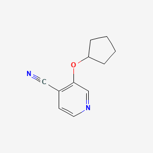 molecular formula C11H12N2O B2868898 3-(环戊氧基)吡啶-4-甲腈 CAS No. 1539556-82-5