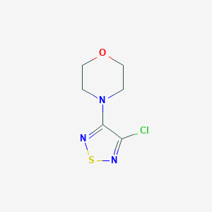 molecular formula C6H8ClN3OS B028689 3-Chloro-4-morpholino-1,2,5-thiadiazole CAS No. 30165-96-9