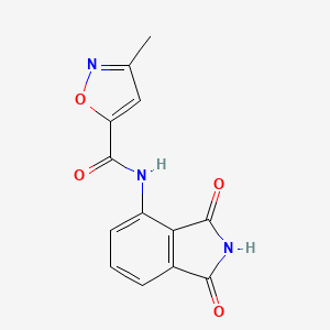 molecular formula C13H9N3O4 B2868906 N-(1,3-二氧代异吲哚林-4-基)-3-甲基异恶唑-5-甲酰胺 CAS No. 946206-41-3