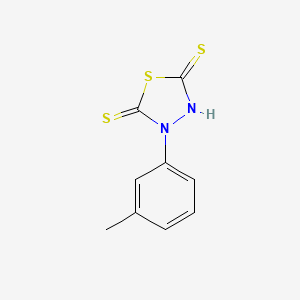 molecular formula C9H8N2S3 B2868913 3-(3-Methylphenyl)-1,3,4-thiadiazolidine-2,5-dithione 