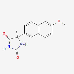molecular formula C15H14N2O3 B2868926 5-(6-Methoxynaphthalen-2-yl)-5-methylimidazolidine-2,4-dione CAS No. 40795-94-6