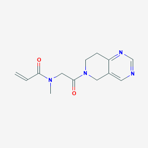 molecular formula C13H16N4O2 B2868928 N-[2-(7,8-Dihydro-5H-pyrido[4,3-d]pyrimidin-6-yl)-2-oxoethyl]-N-methylprop-2-enamide CAS No. 2361811-07-4