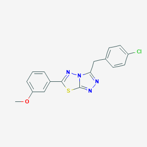 molecular formula C17H13ClN4OS B286893 3-[3-(4-Chlorobenzyl)[1,2,4]triazolo[3,4-b][1,3,4]thiadiazol-6-yl]phenyl methyl ether 